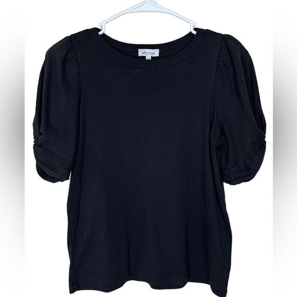 Ella Moss black short sleeve top sz xs - Picture 1 of 9